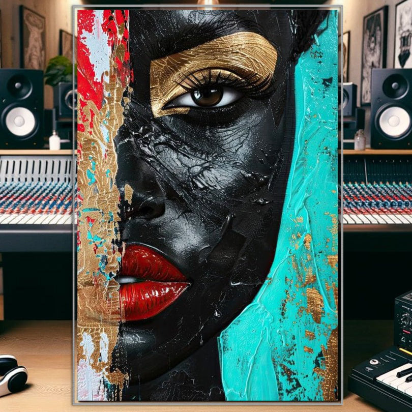 Tablou canvas cu tablou canvas portret femeie afro