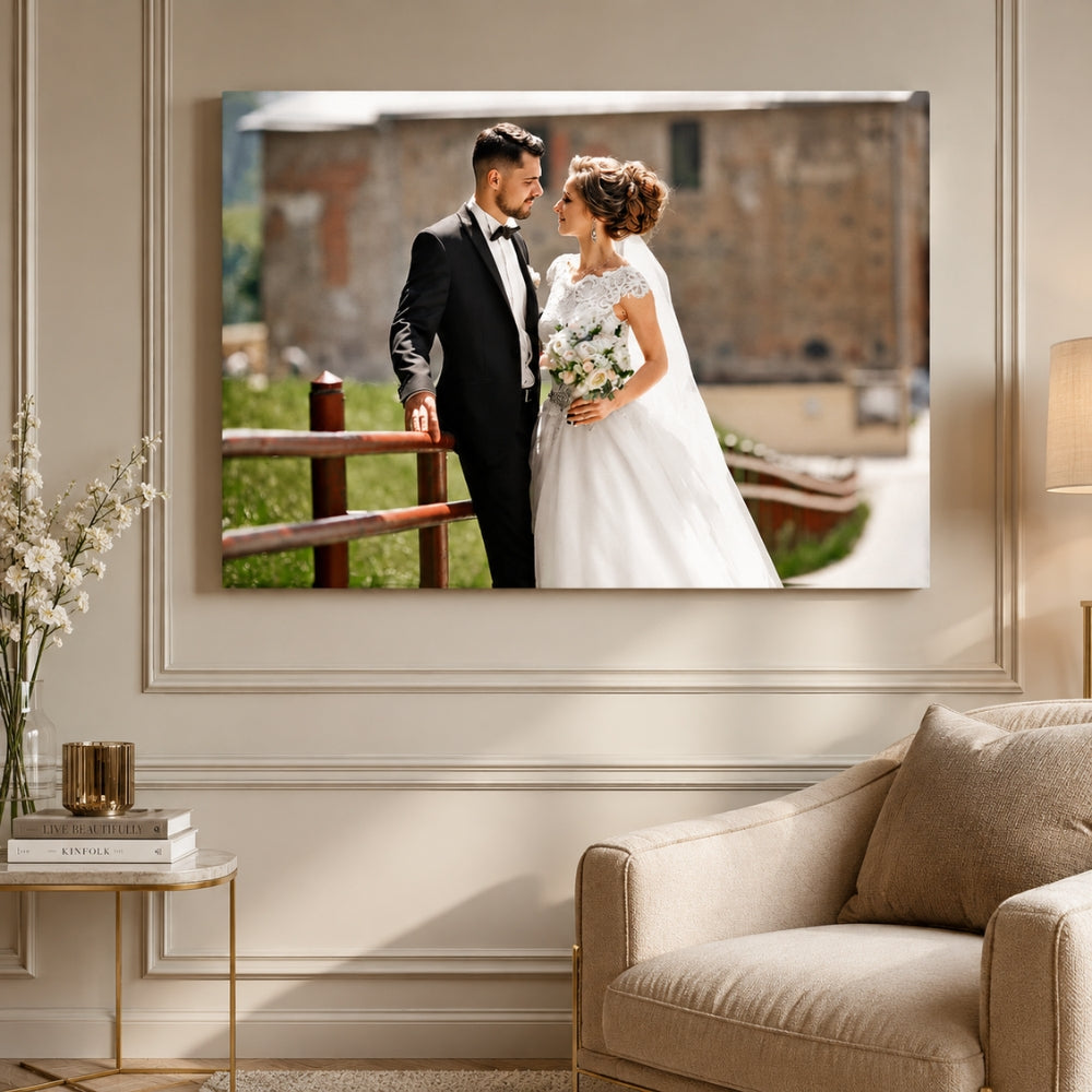 Tablou canvas cu tablou canvas cu miri in costum si rochie