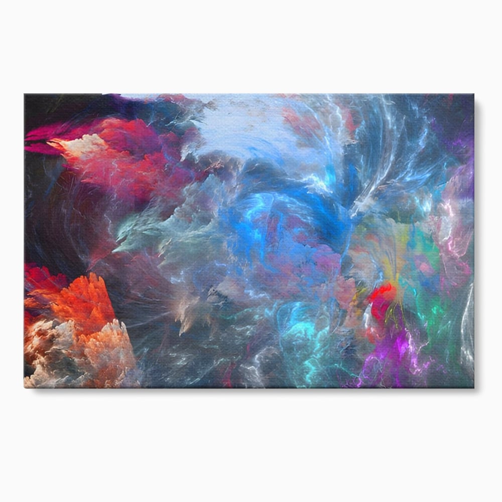 Tablou canvas cu tablou canvas cu explozie cosmica, fara rama, pe sasiu de lemn