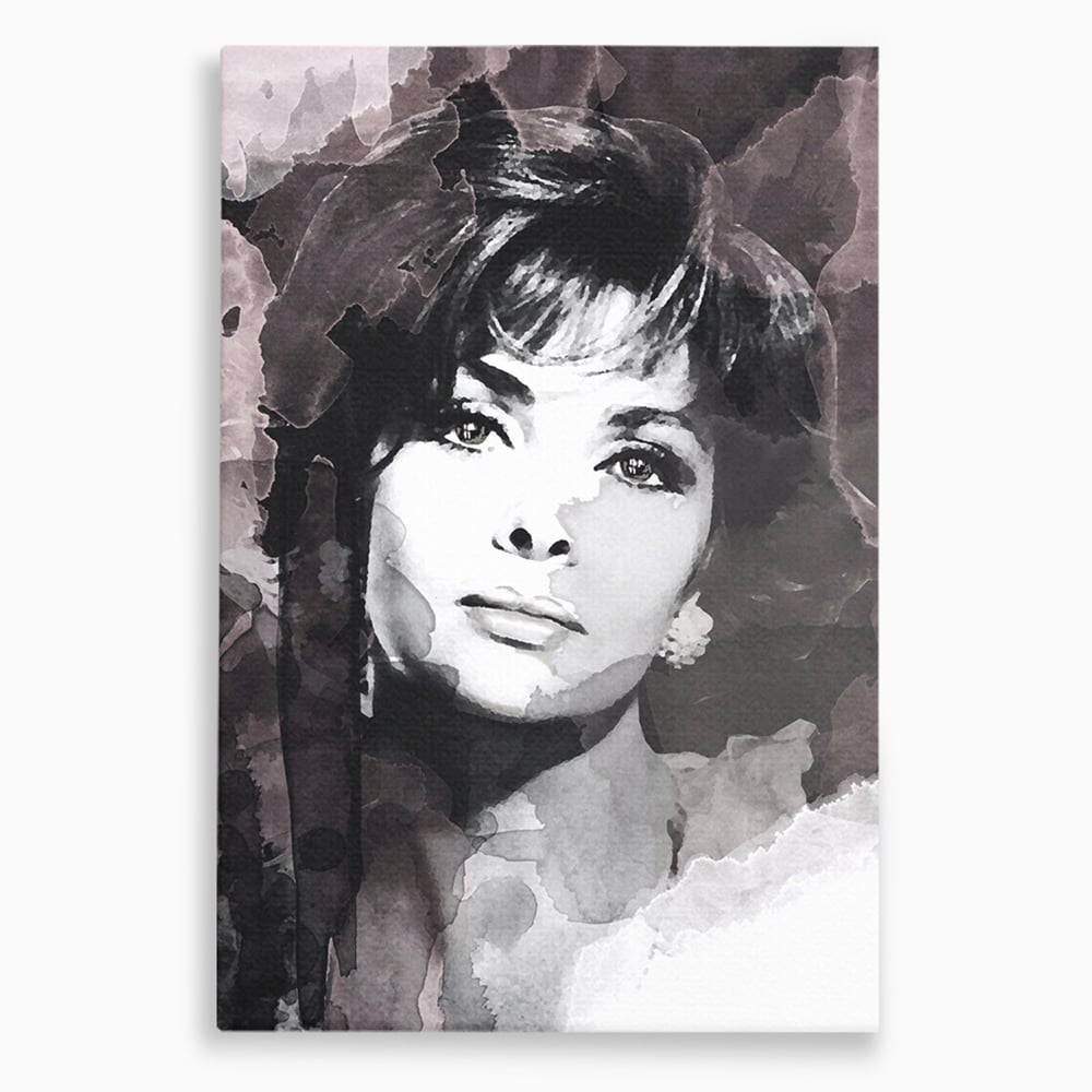 Tablou canvas cu tablou canvas cu portretul actritei sophia loren, fara rama, pe sasiu de lemn
