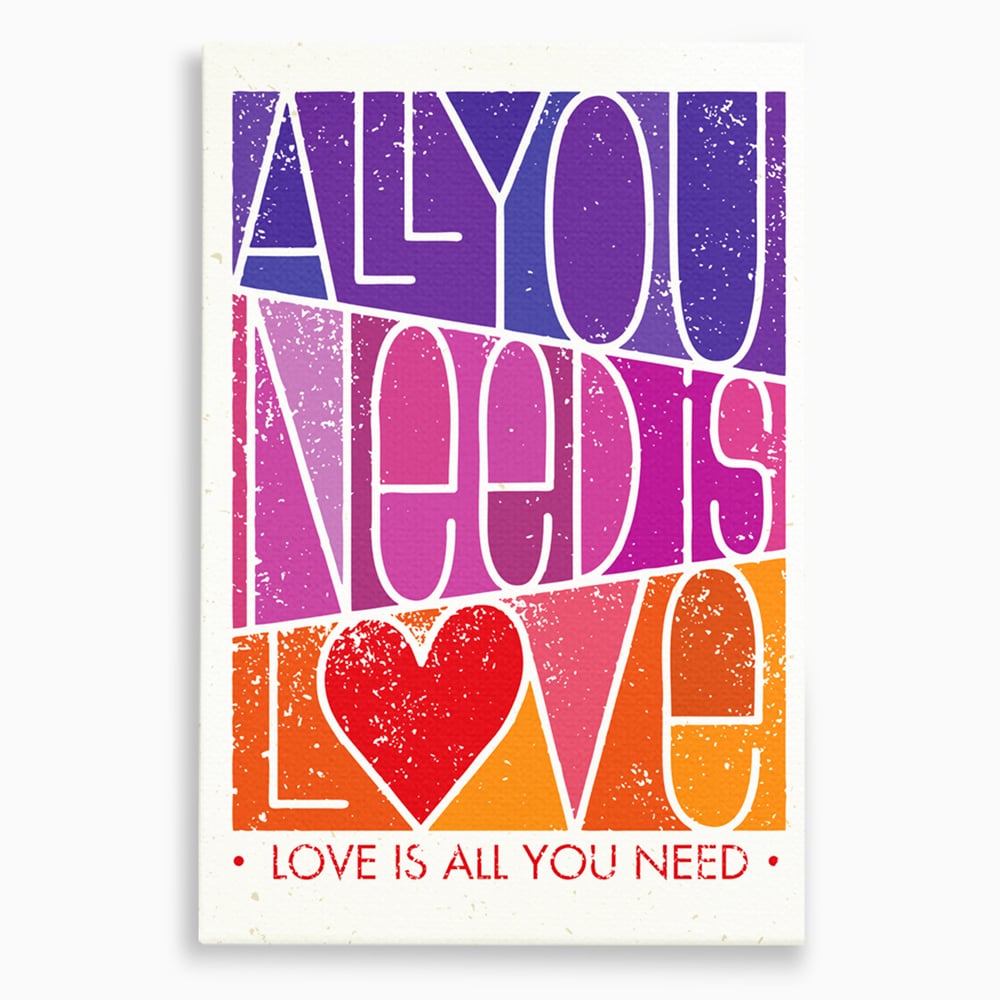 Tablou canvas cu tablou canvas motivational cu text colorat, fara rama, pe sasiu de lemn