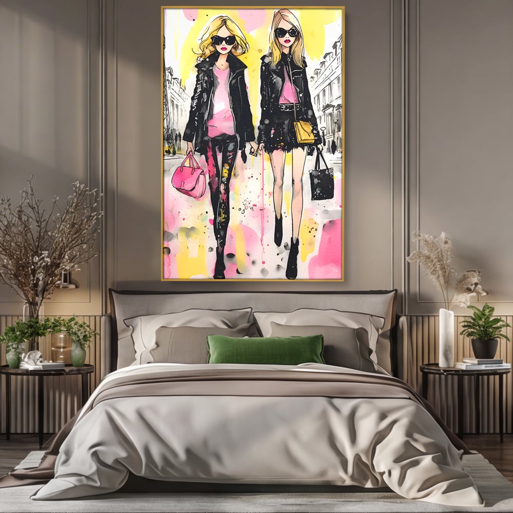 Tablou Canvas C1104, Fashion Girls , Culori, Moda, Fete, Living Room, Bedroom, Relaxare, Culori Vibrante
