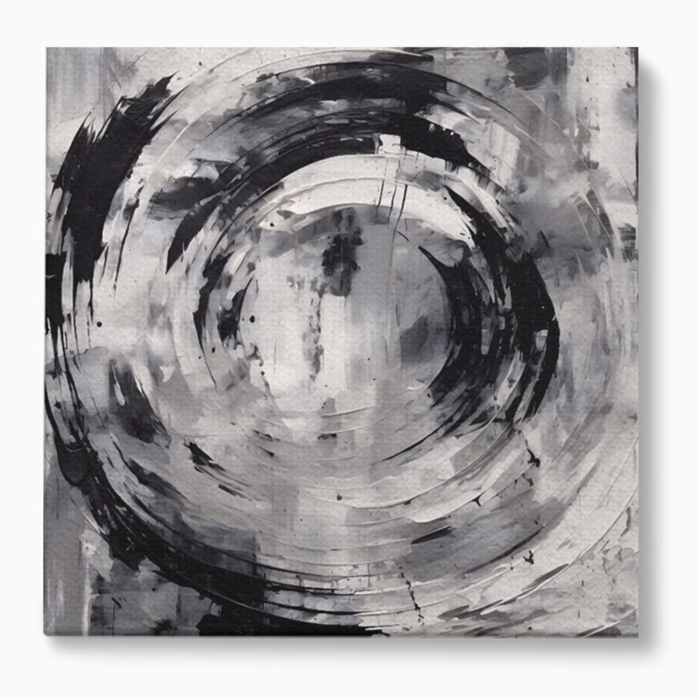 Tablou canvas cu tablou canvas cu cerc abstract, fara rama, pe sasiu de lemn