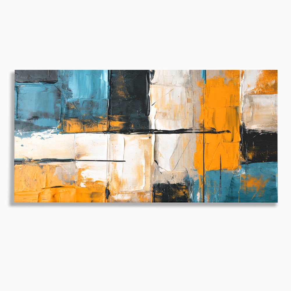 Tablou canvas cu tablou canvas abstract geometric, fara rama, pe sasiu de lemn