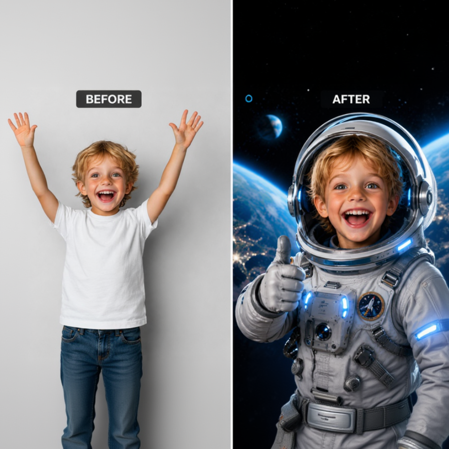 Tablou personalizat cu baiat astronaut, tablou canvas pentru perete