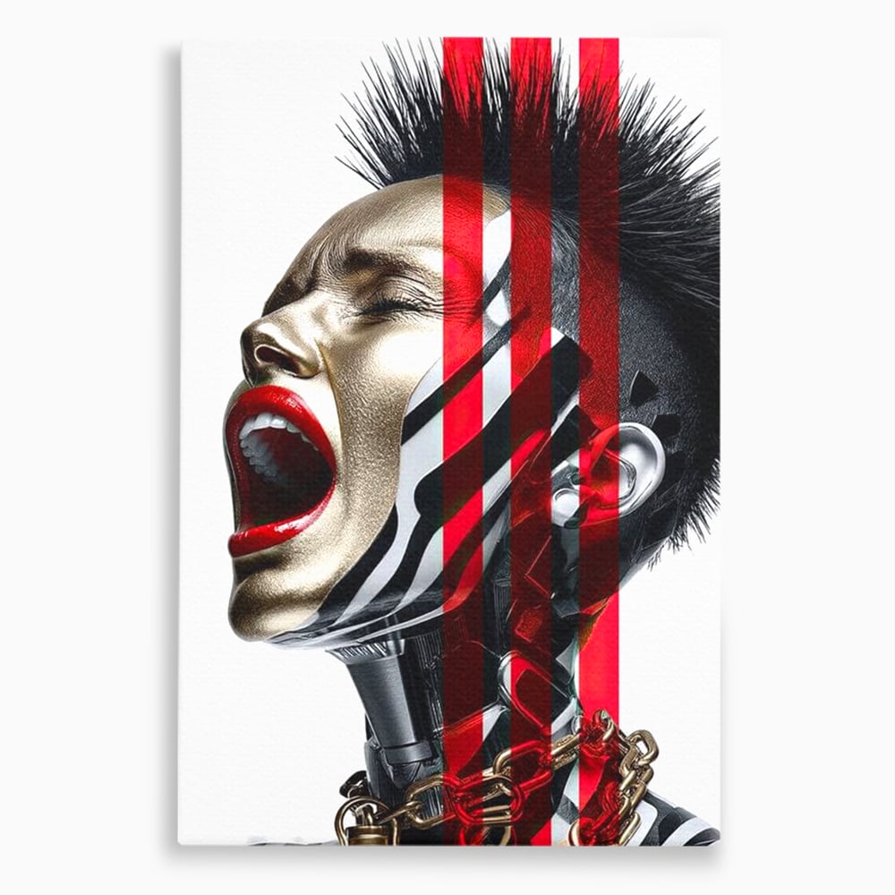 Tablou canvas cu tablou canvas cu femeie futurista urland, fara rama, pe sasiu de lemn
