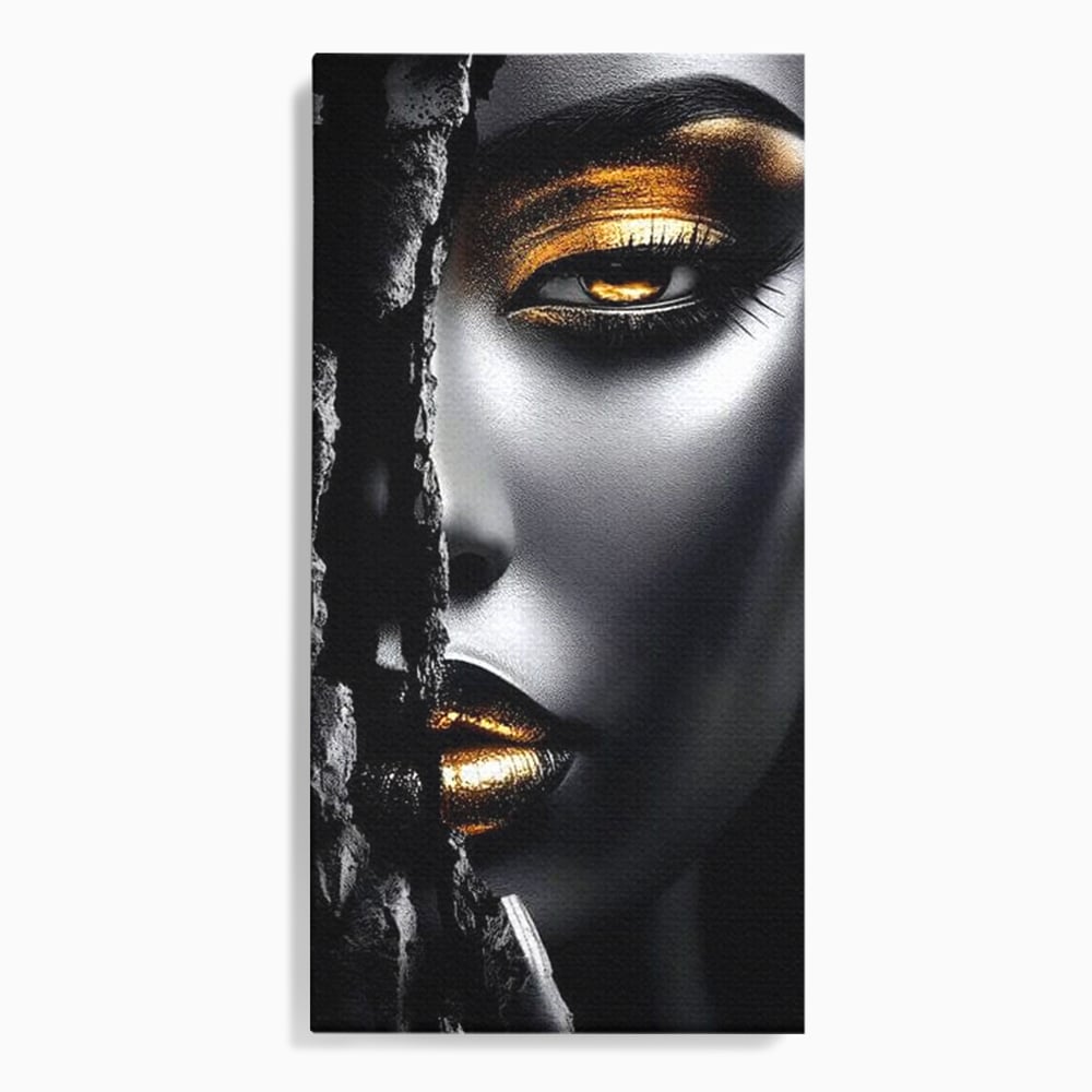 Tablou canvas cu tablou canvas cu o femeie, fara rama, pe sasiu de lemn