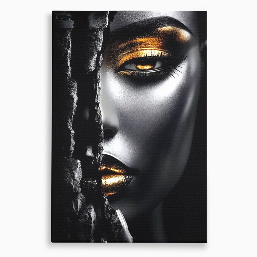 Tablou canvas cu tablou canvas cu o femeie, fara rama, pe sasiu de lemn