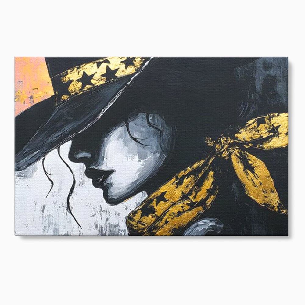 Tablou canvas cu tablou canvas cu femeie profil, fara rama, pe sasiu de lemn