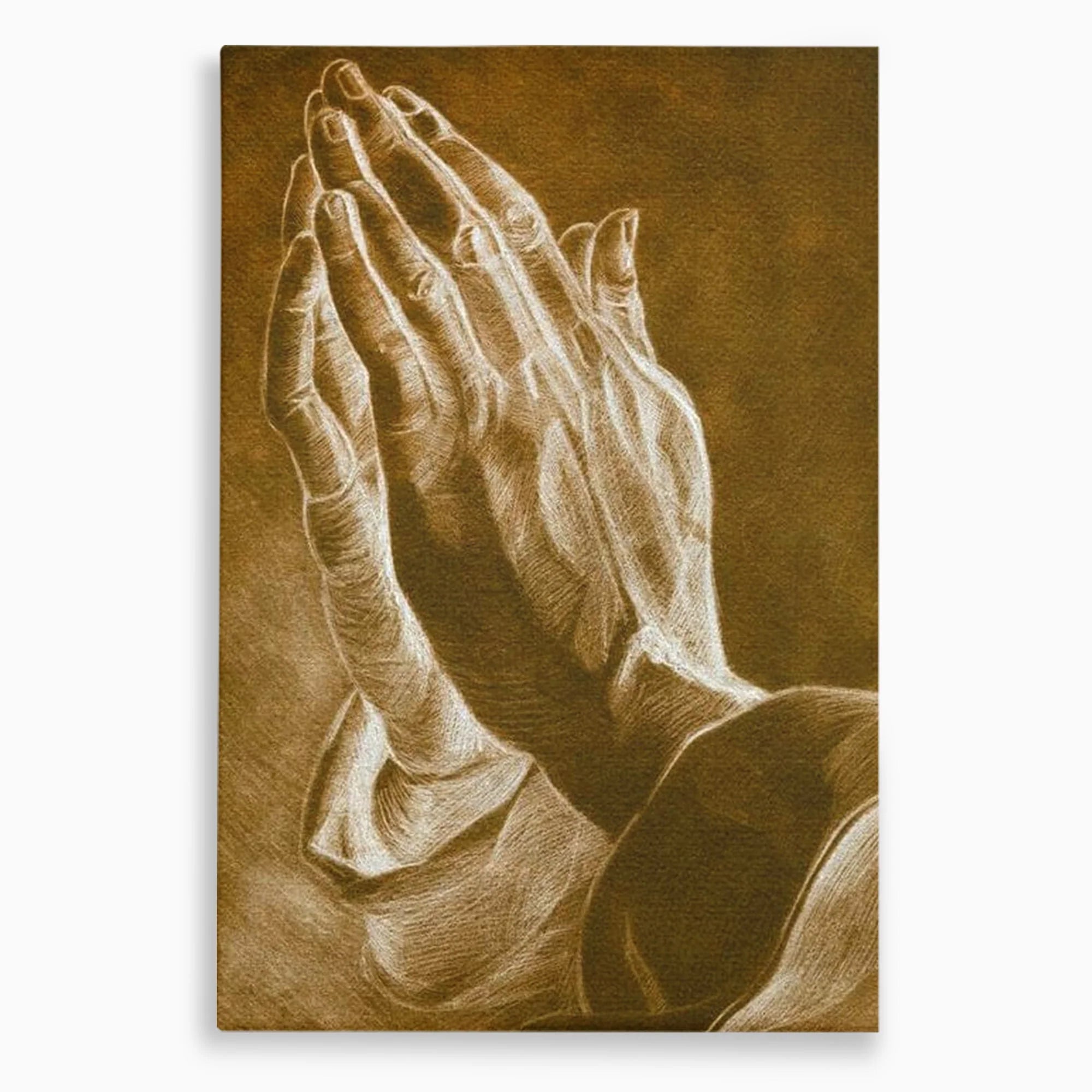 Tablou canvas cu tablou canvas cu maini in rugaciune, fara rama, pe sasiu de lemn