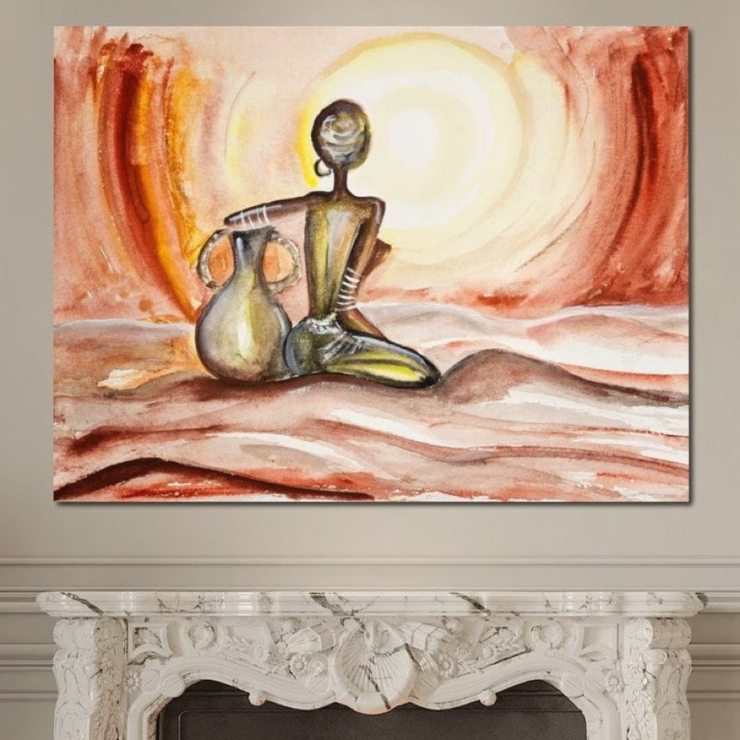 Tablou canvas cu tablou canvas cu femeie in desert
