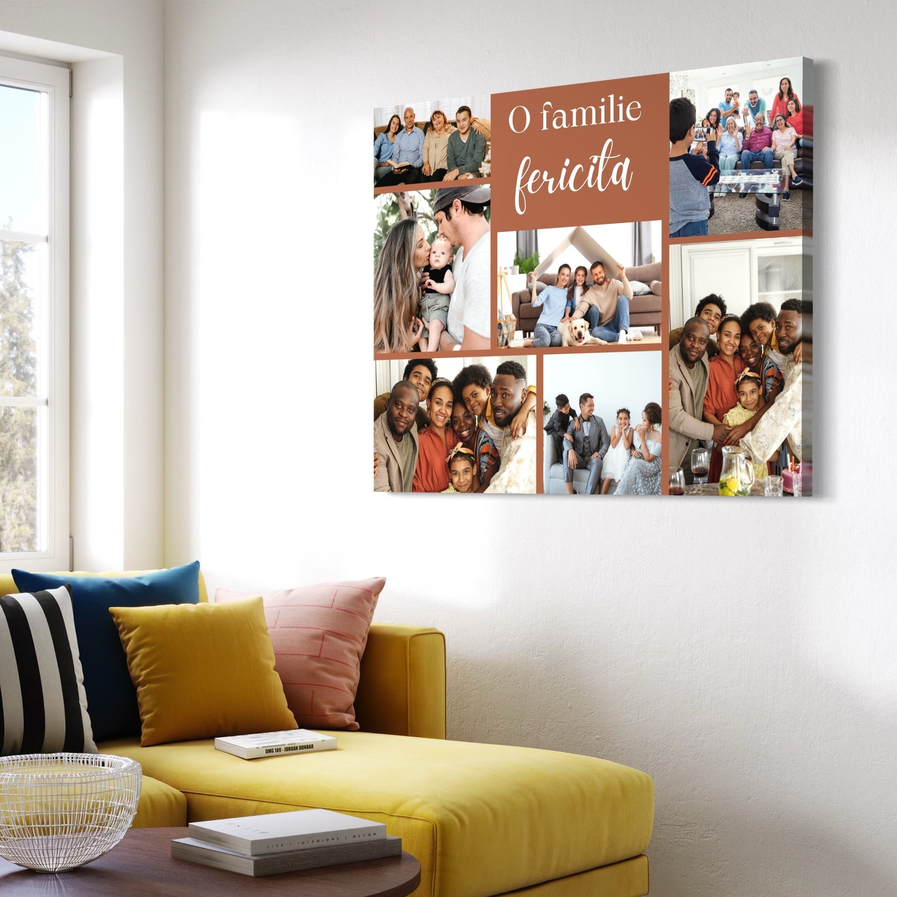 Tablou canvas personalizat cu fotografii de familie, tablou canvas pentru perete