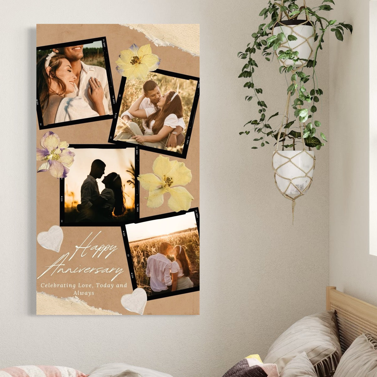 Tablou canvas decorativ cu tablou canvas personalizat cu fotografii de cuplu