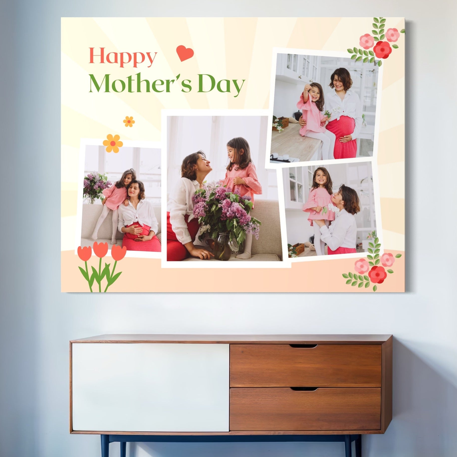 Tablou canvas decorativ cu tablou canvas personalizat cu fotografii de familie