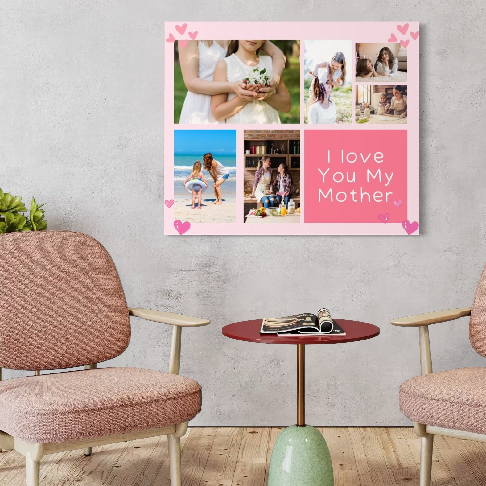 Tablou canvas decorativ cu tablou canvas personalizat cu fotografii de familie