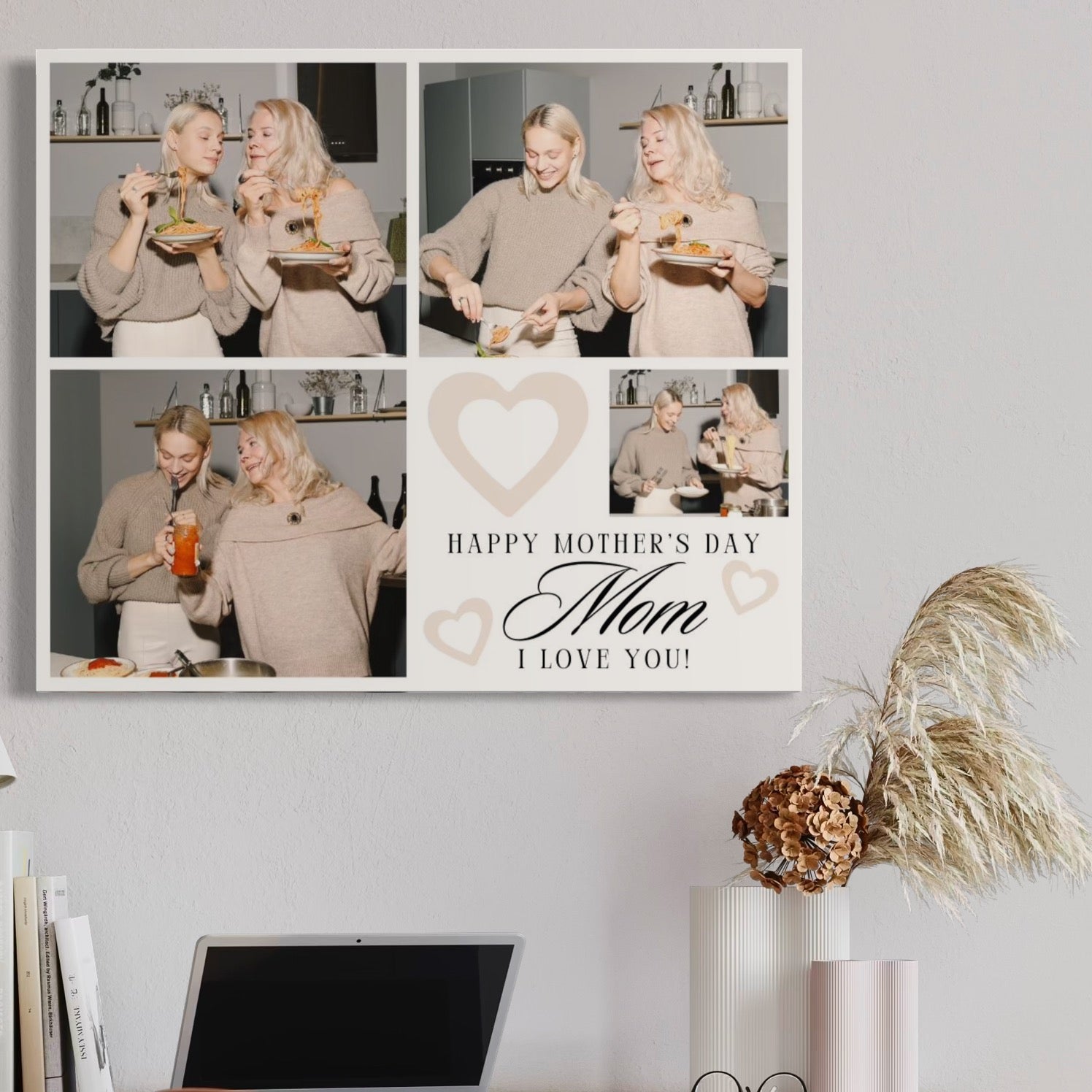 Tablou canvas decorativ cu tablou canvas personalizat cu fotografii de familie