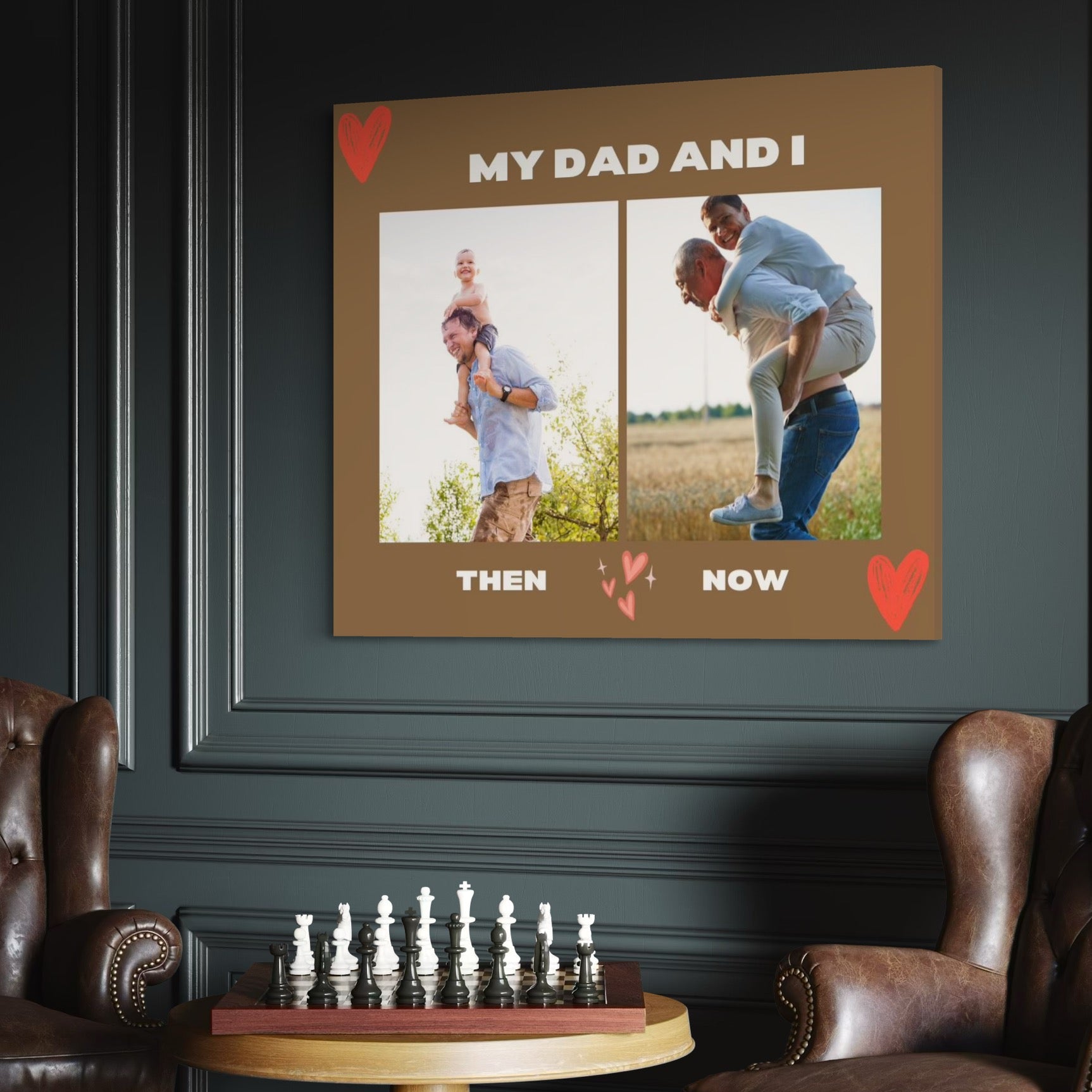 Tablou canvas cu tablou canvas cu colaj foto tata