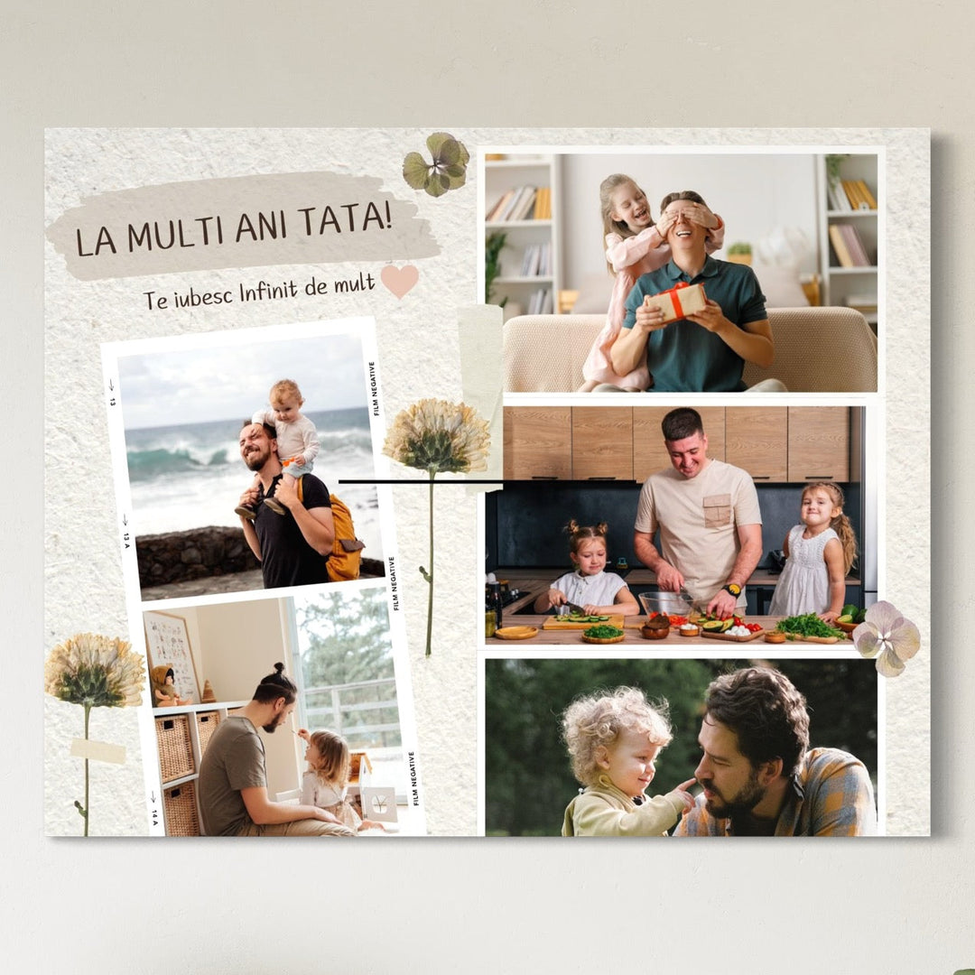 Tablou canvas cu tablou canvas personalizat cu fotografii de familie