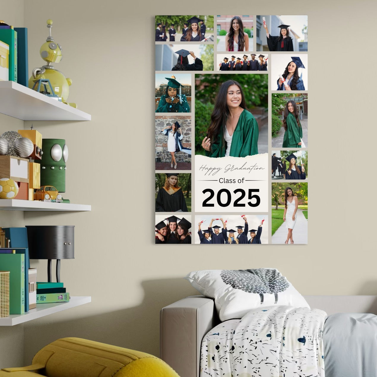 Tablou canvas decorativ cu colaj foto absolvire