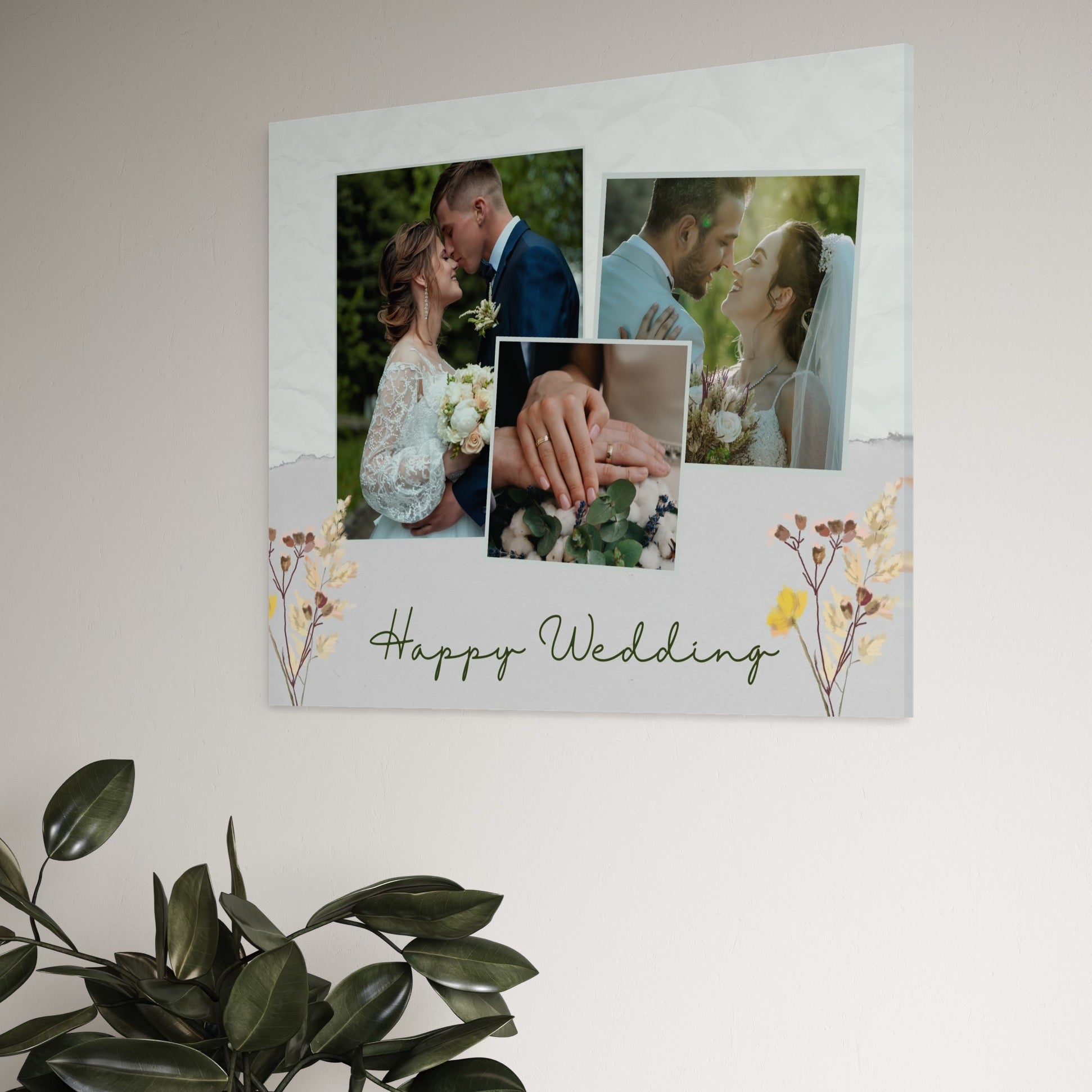 Tablou canvas personalizat cu fotografii de nunta, tablou canvas pentru perete