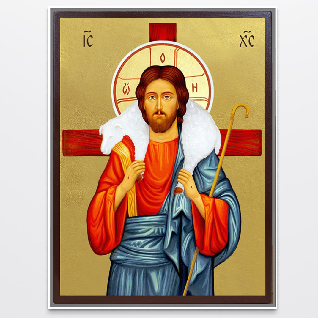 Icoana pictata cu iisus bunul pastor, tablou canvas pentru perete