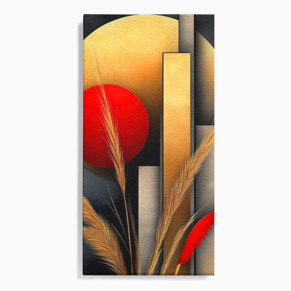 Tablou canvas cu tablou canvas cu forme geometrice si spice, fara rama, pe sasiu de lemn