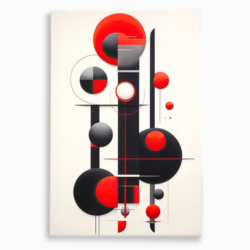 Tablou canvas cu tablou canvas cu forme geometrice abstracte, fara rama, pe sasiu de lemn