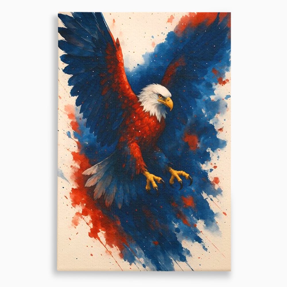 Tablou canvas cu tablou canvas vultur in zbor, fara rama, pe sasiu de lemn