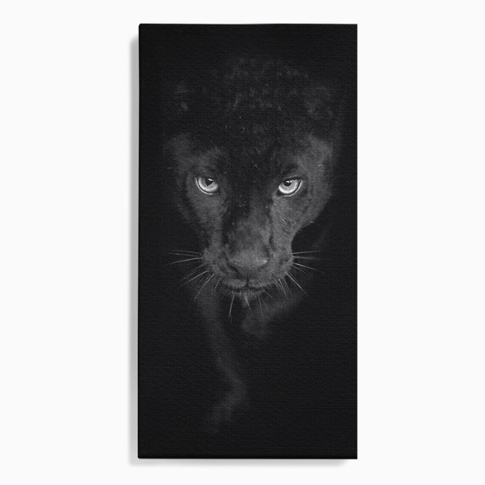 Tablou canvas cu tablou canvas cu pantera neagra, fara rama, pe sasiu de lemn