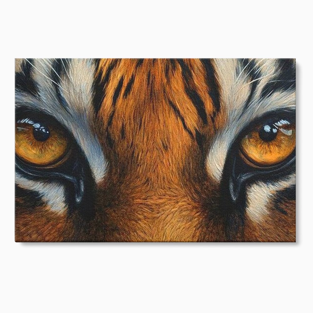 Tablou canvas cu tablou canvas cu ochi de tigru, fara rama, pe sasiu de lemn