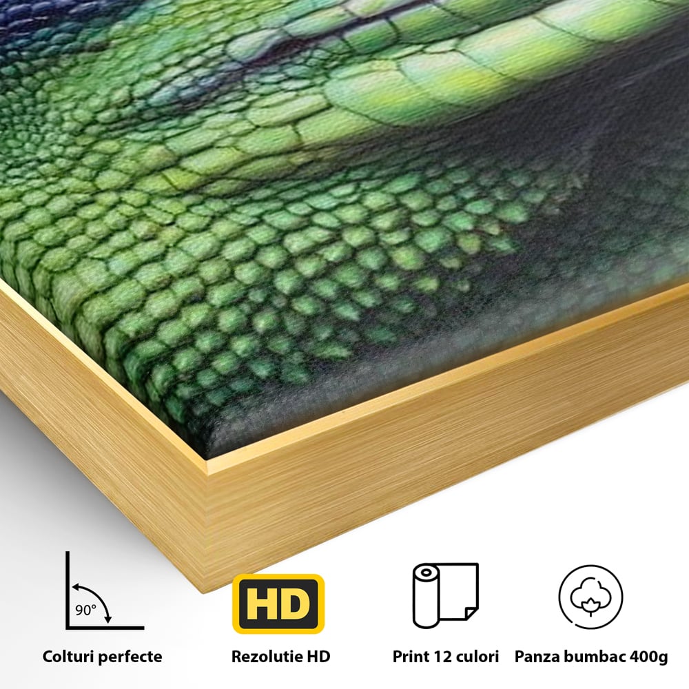 Tablou Canvas cu Soparla Verde si Albastra, Verde si Albastru, M1520