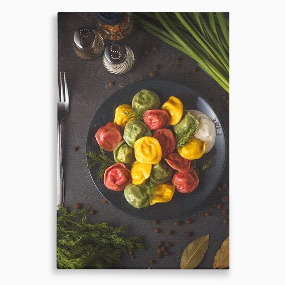 Tablou canvas cu tablou canvas cu paste colorate, fara rama, pe sasiu de lemn