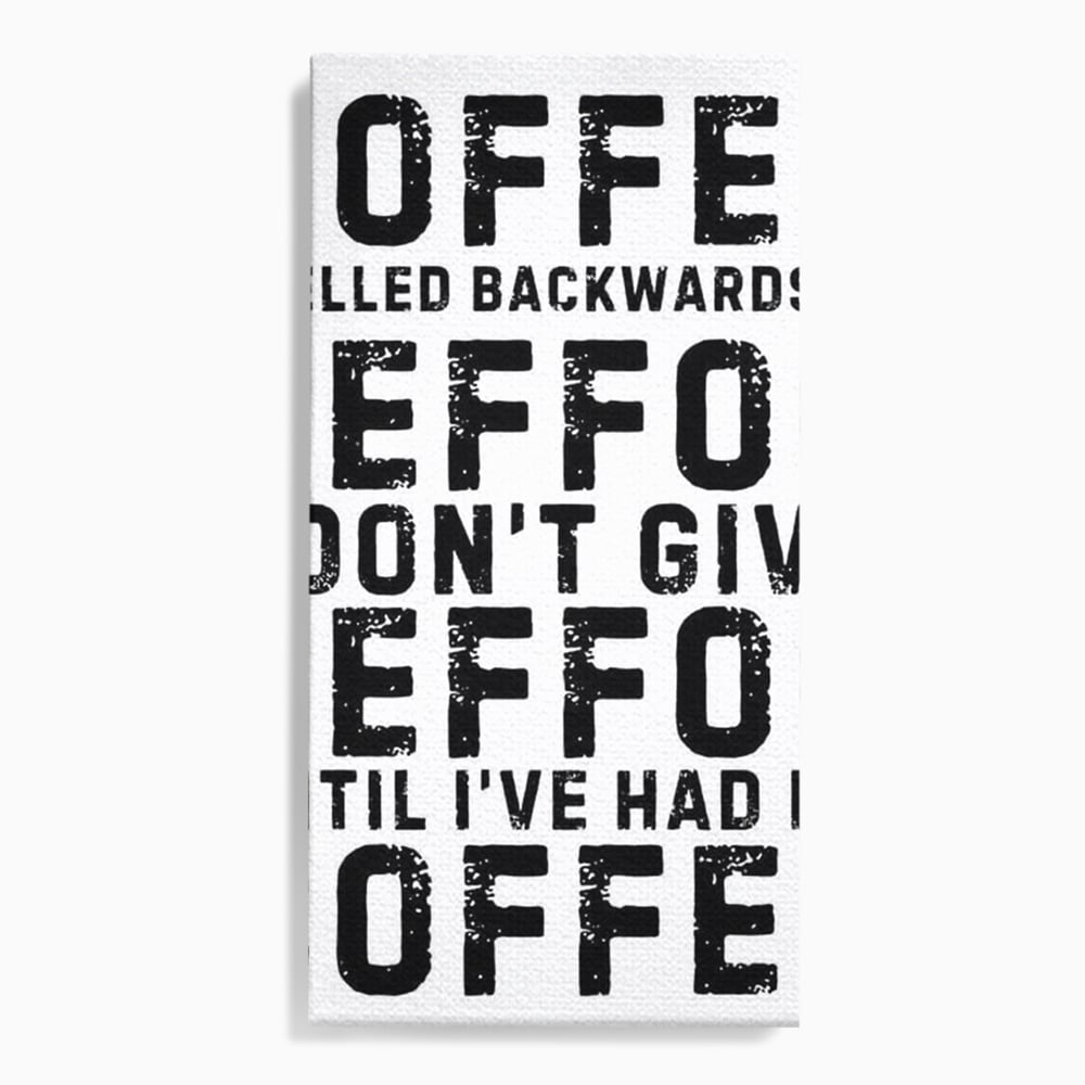 Tablou canvas cu tablou canvas cu mesaj motivational despre cafea, fara rama, pe sasiu de lemn