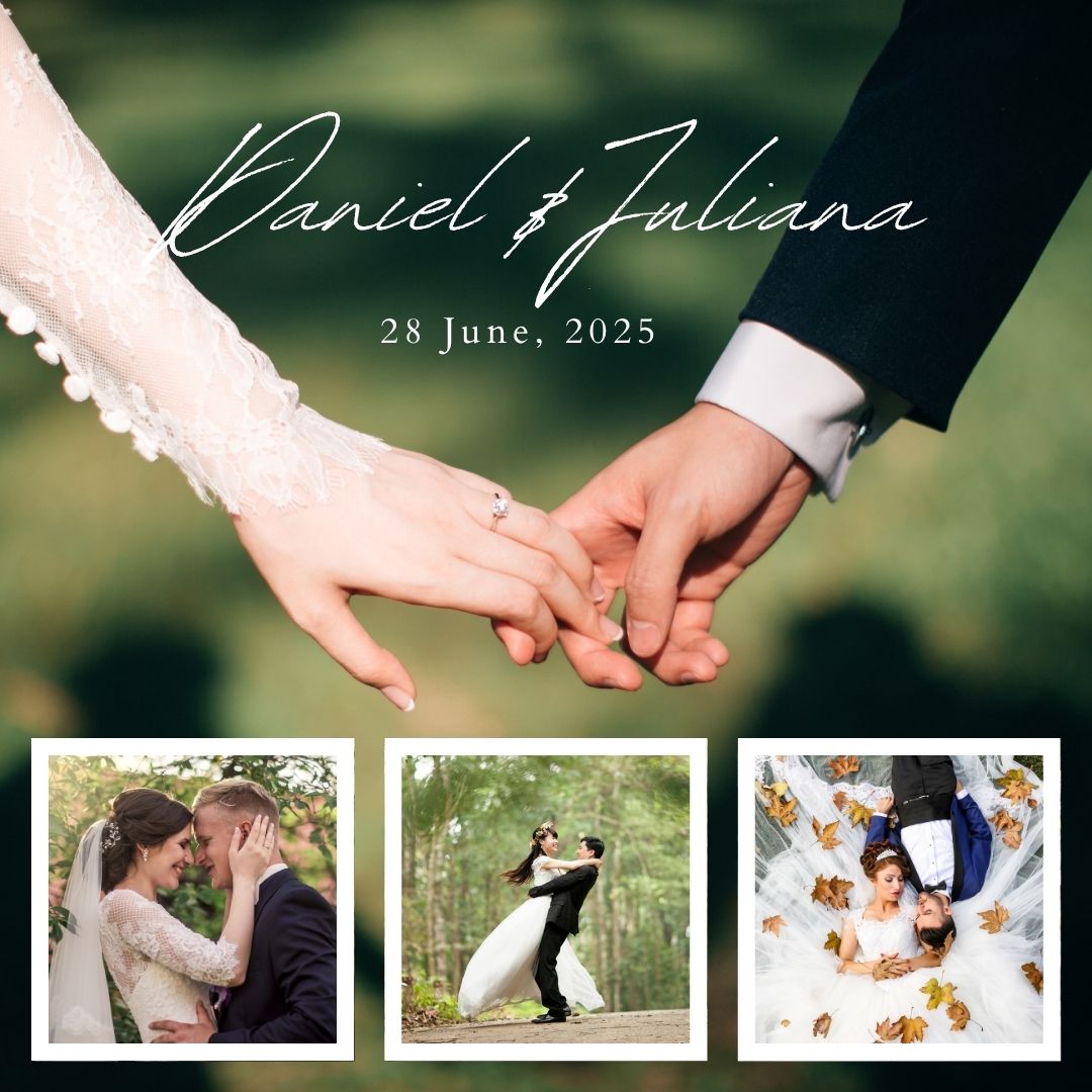 Tablou canvas cu tablou canvas cu patru fotografii de nunta