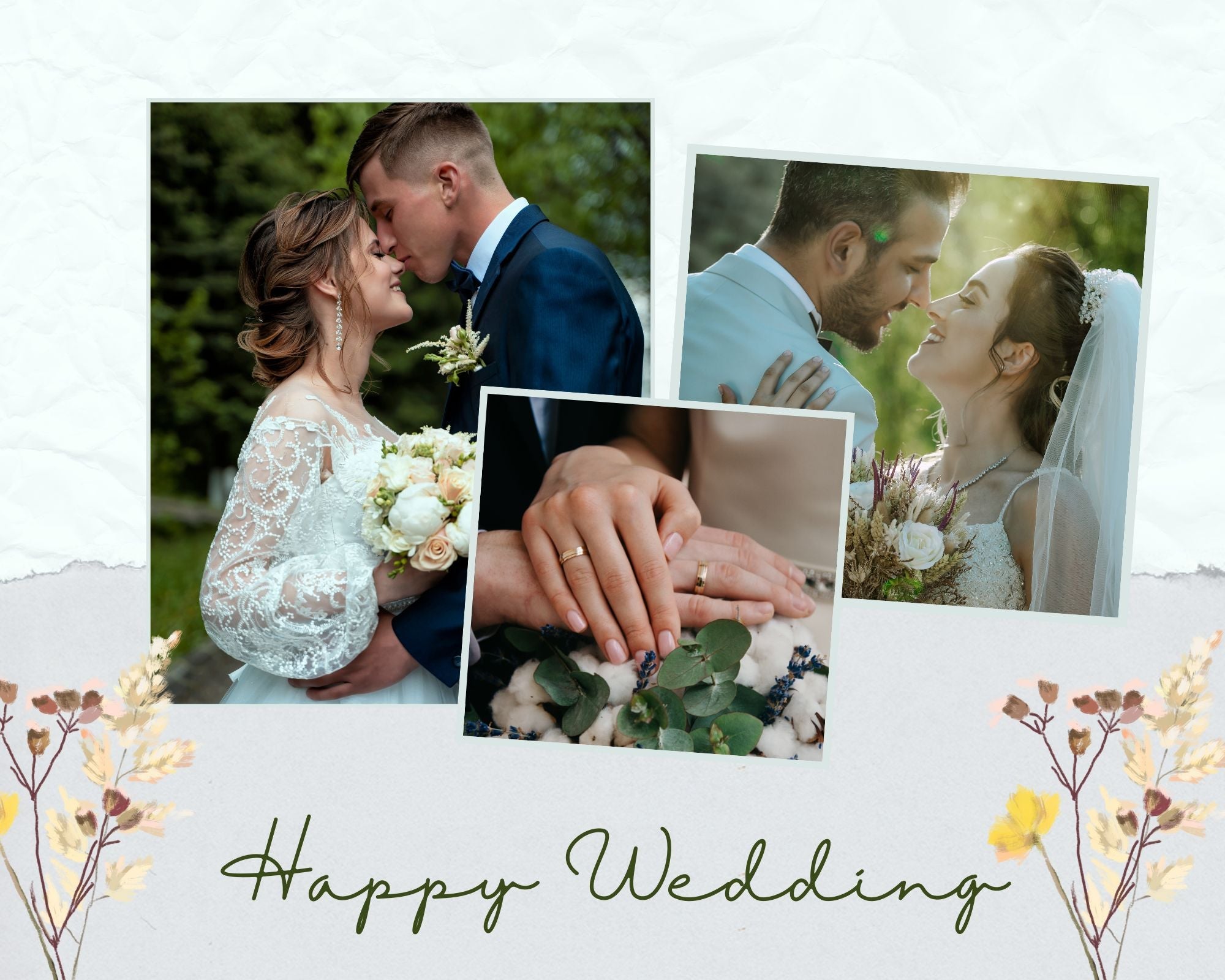 Tablou canvas cu tablou canvas personalizat cu fotografii de nunta