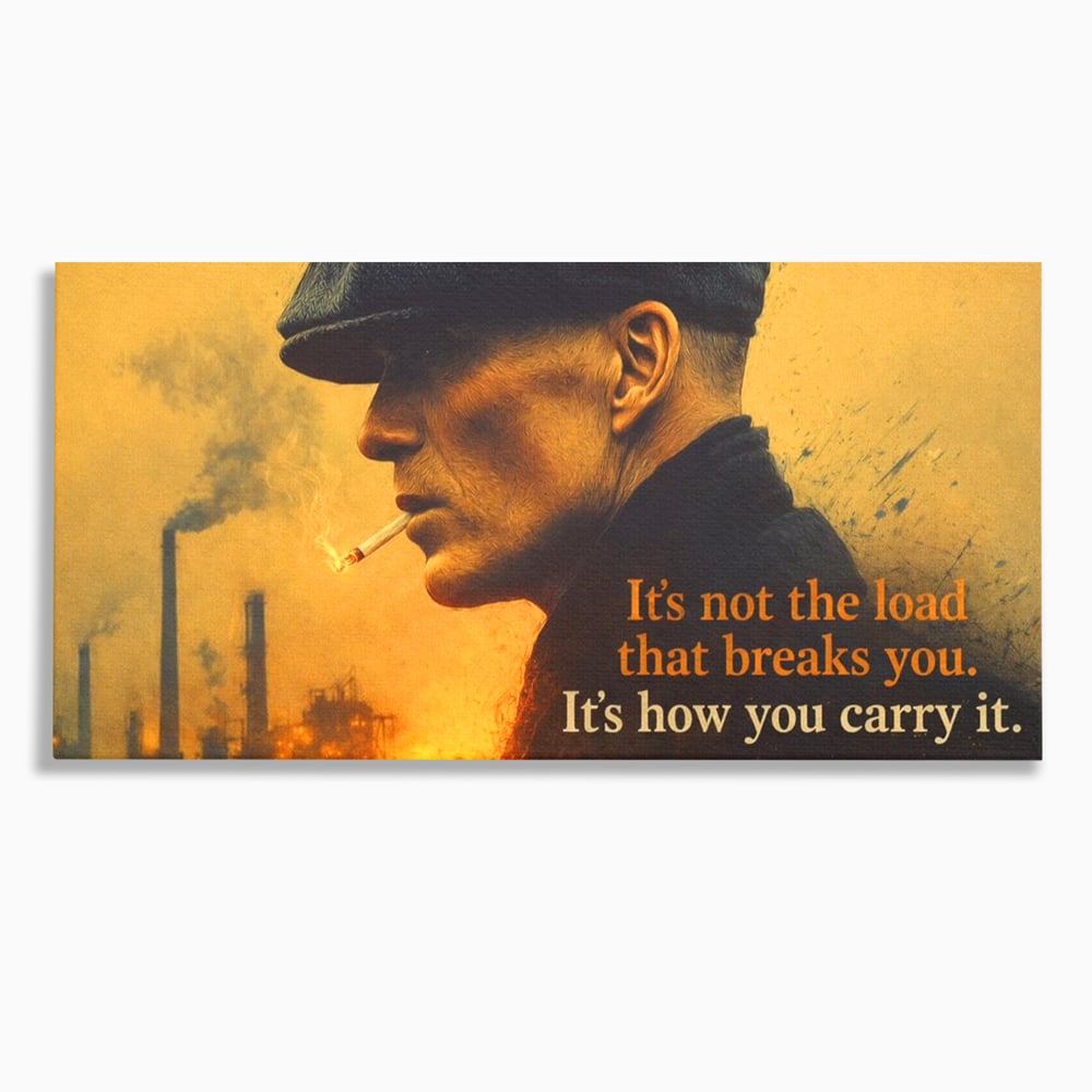 Tablou canvas cu tablou canvas cu personaj si mesaj motivational, fara rama, pe sasiu de lemn