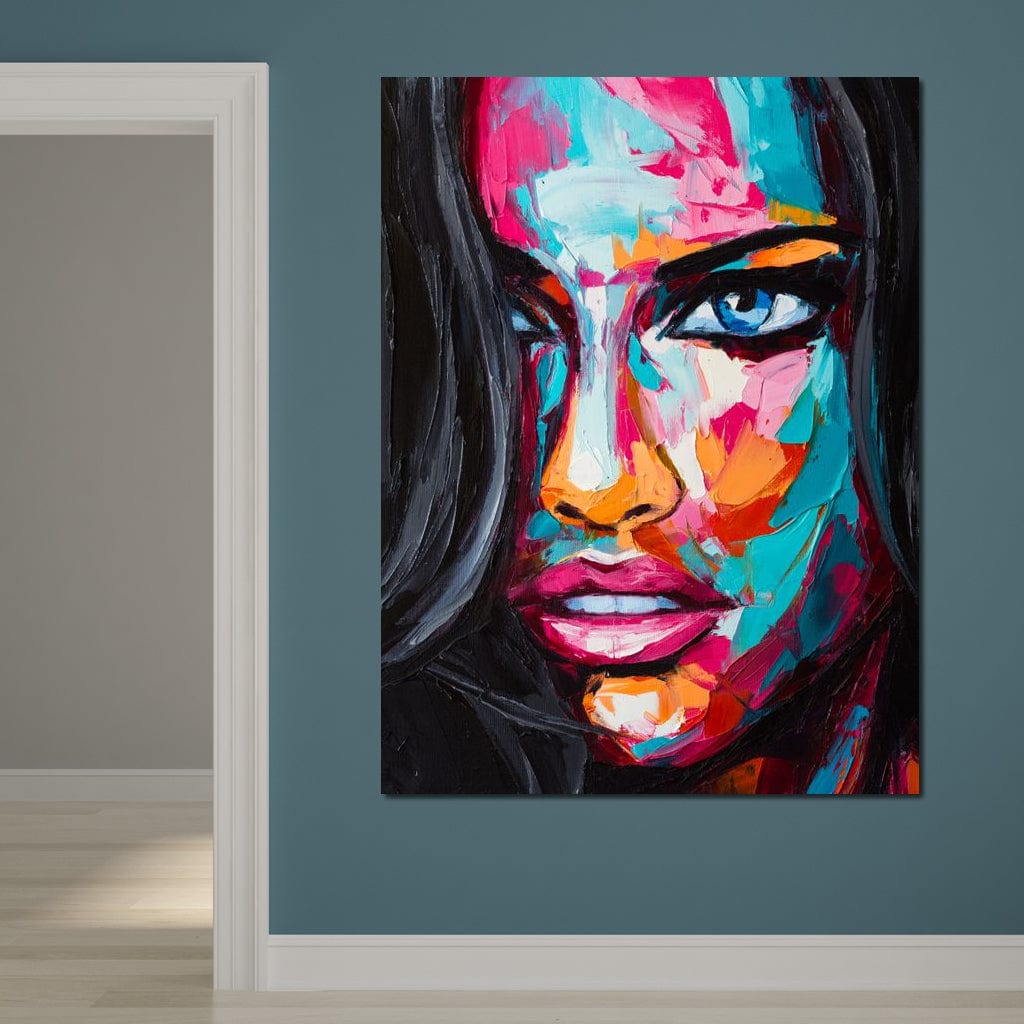 Pictura portret abstract de femeie, tablou canvas pentru perete