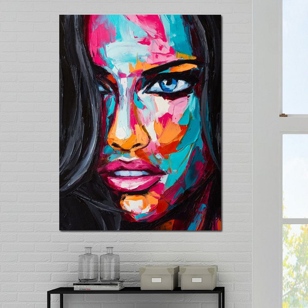 Tablou canvas decorativ cu pictura portret abstract de femeie