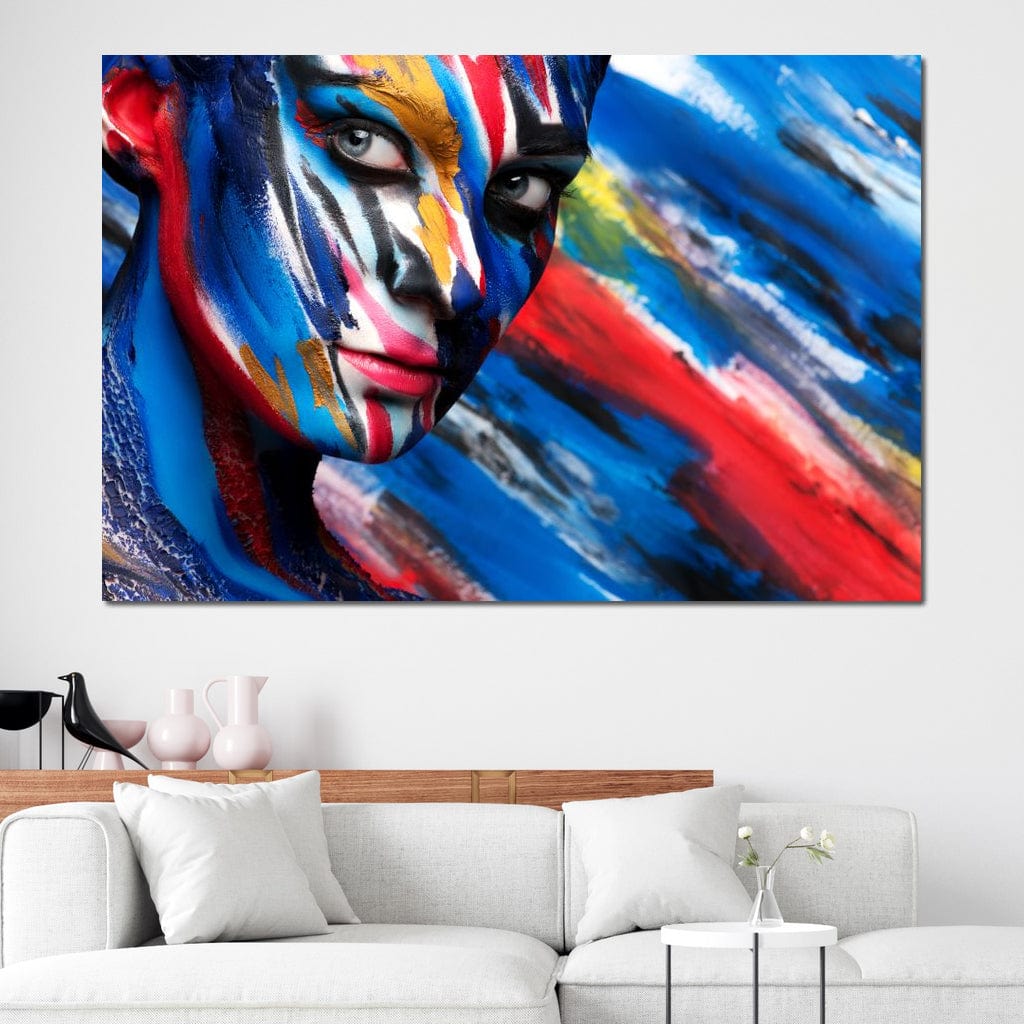 Tablou Canvas Premium, LuxCanva® G1088, Femeia Avatar, Curcubeu, Carisma, Ochi, Verzi, Privire, Fata, Nuante, Mister, Photo, Shooting, Living, Dormitor