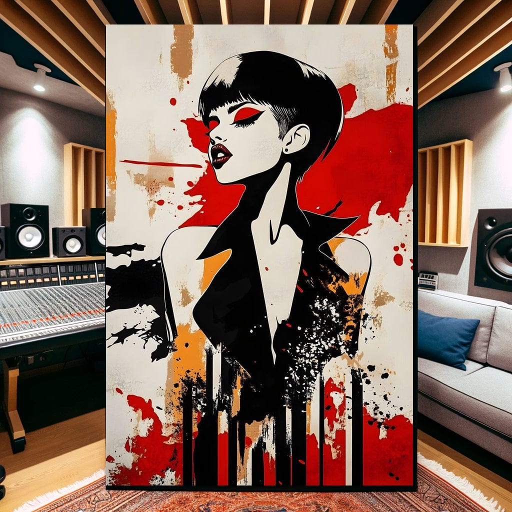 Tablou Canvas Premium, LuxCanva® G1111, Arta Rebeliunii, Rosu, Graffiti, Joc, Strada, Haos, Culoare, Seductie, Rebela, Pictura, Expozitie, Living, Dormitor