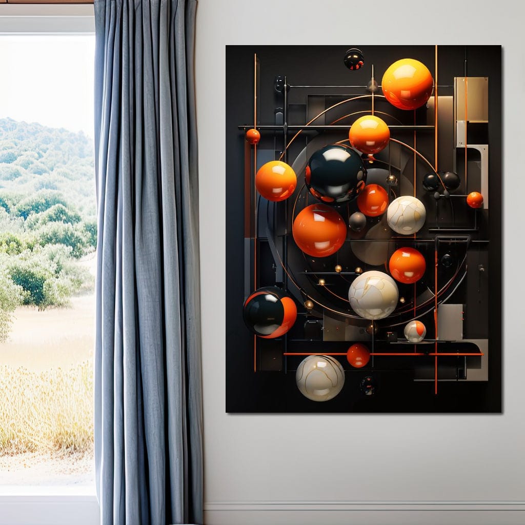 Tablou Canvas Premium, LuxCanva® J1012, Univers In Expansiune, Orbite, Echilibru, Codificat, Gravitatie, Abstract, Planete, Univers, Cosmos, Solar, Futurism, Living, Dormitor