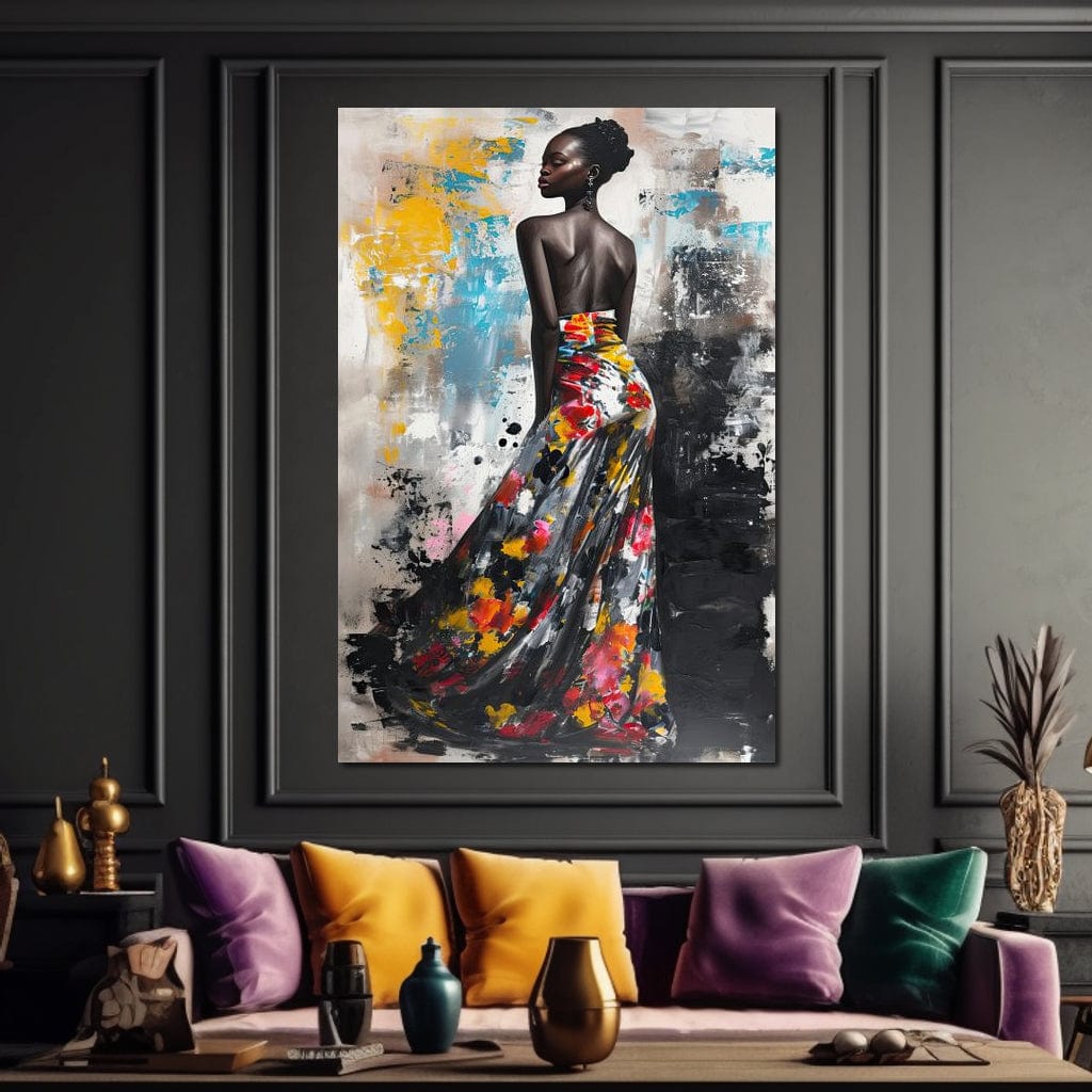 Tablou Canvas Premium LuxCanva® G1039, Stralucirea unei Muze , Rafinament, Bal, Fashion, Podium, Eleganta, Arta, Living, Dormitor, Culori vibrante