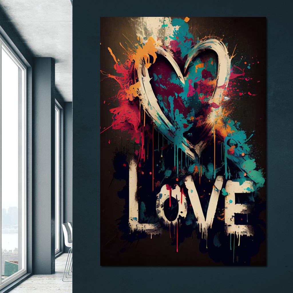 Tablou Canvas Premium LuxCanva® E1000, Explozie de Culoare si Iubire , Culoare, Iubire, Energie, Expresie, Arta, Living Room, Culori vibrante
