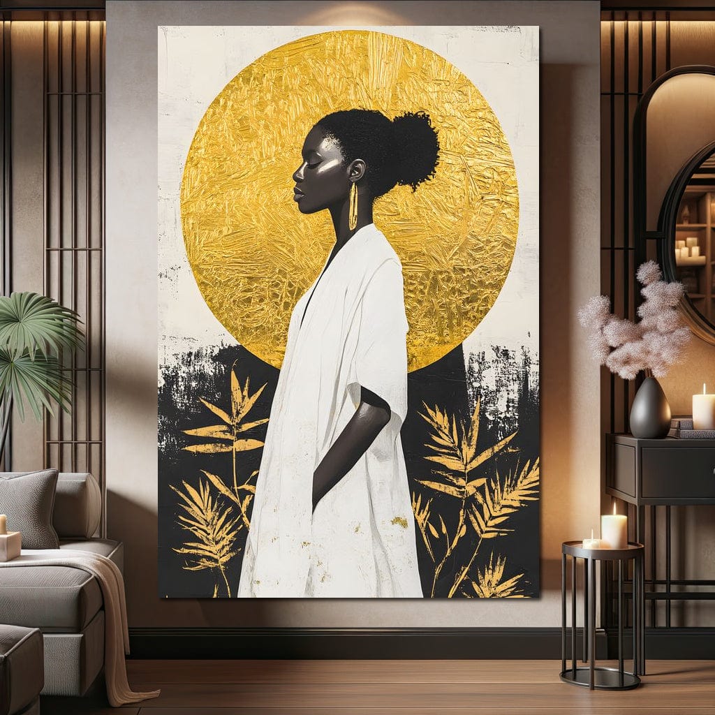 Tablou Canvas Premium, LuxCanva® G1232, Cercul Vietii, Soare, Nemarginit, Tacere, Zeita, Spirit, Solar, Portret, Alchimie, Estetic, Minimalism, Liniste, Calm, Frumusete, Africa, Salon, Living, Dormitor