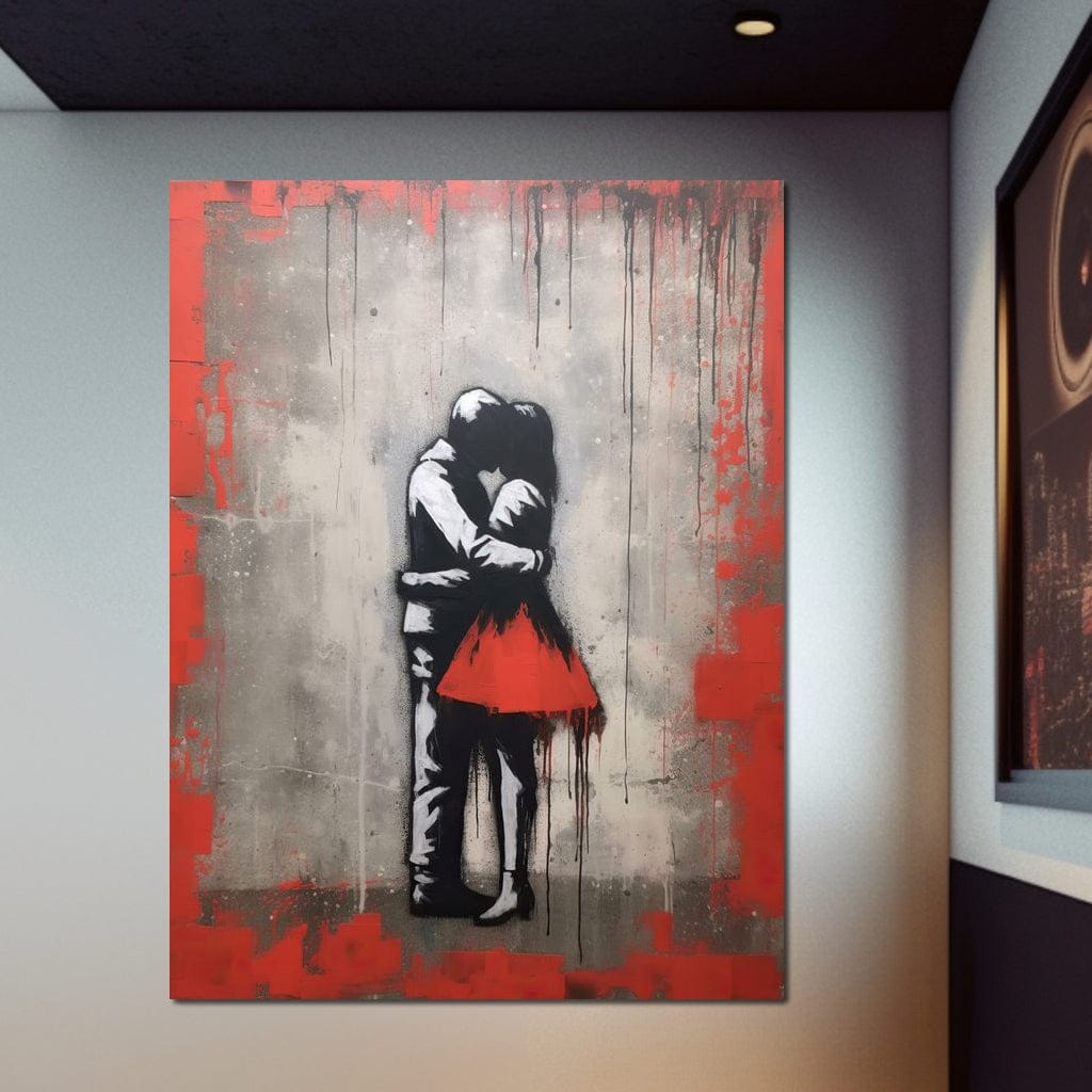 Tablou Canvas Premium LuxCanva® E1020, Un Moment pentru Eternitate , Imbratisare, Indragostiti, Pasiune, Tacere, Pace, Living Room, Culori vibrante