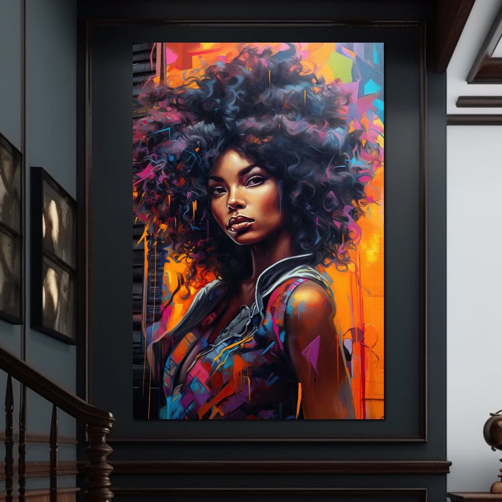 Tablou Canvas Premium LuxCanva® G1035, Spirit Rebel ,  Urban, Afro, Electric, Independenta, Contrast, Frumusete, Living, Dormitor, Culori vibrante