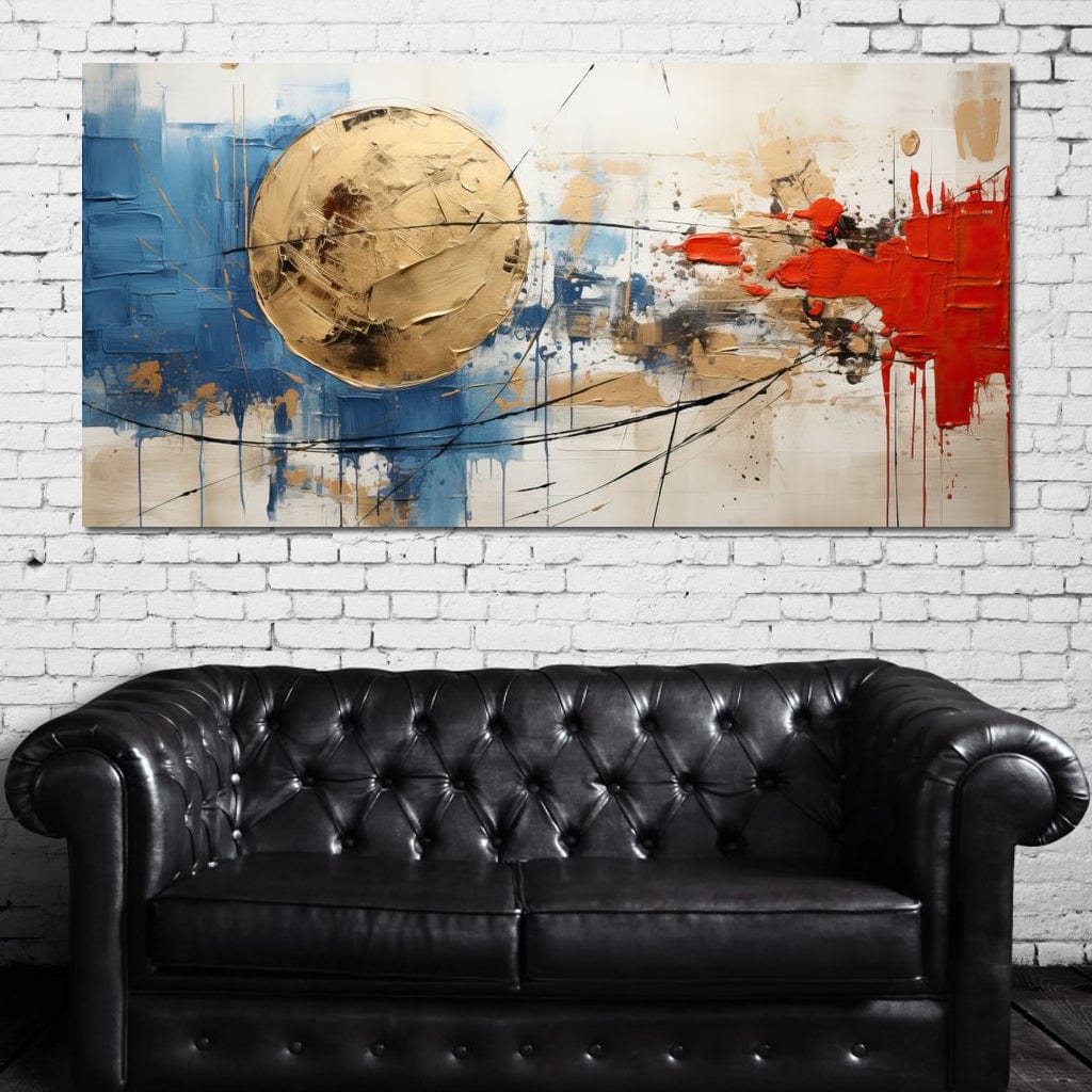 Tablou Canvas Premium, LuxCanva® J1023, Coliziune Cosmica, Univers, Energie, Stele, Nastere, Foc, Lumina, Aura, Orbita, Pasiune, Cer, Scanteie, Living, Dormitor