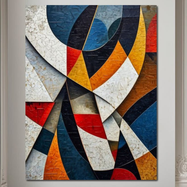 Tablou Canvas Premium, LuxCanva® J1015, Falii de Lumina, Coregrafie, Cromatica, Geometrie, Miscare, Dinamism, Arta, Moderna, Sofisticat, Compozitie, Living, Dormitor