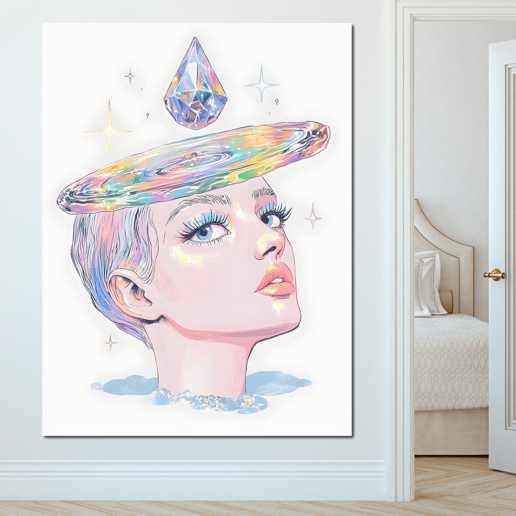 Tablou Canvas Premium, LuxCanva® G1209, Cosmosul din Priviri, Galaxie, Diamant, Univers, Gand, Stelar, Cristal, Coroana, Vise, Eteric, Suflet, Calatoare, Infinit, Taina, Salon, Birou, Living, Dormitor