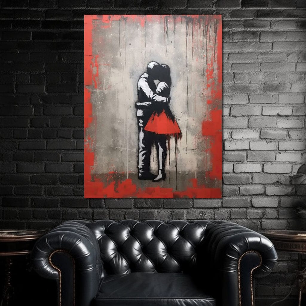 Tablou Canvas Premium LuxCanva® E1020, Un Moment pentru Eternitate , Imbratisare, Indragostiti, Pasiune, Tacere, Pace, Living Room, Culori vibrante